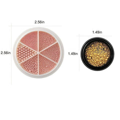 Stainless Steel Mini Balls Nails Art Decorations Nail Caviar Beads Studs