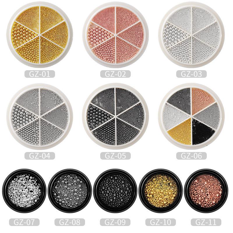 Stainless Steel Mini Balls Nails Art Decorations Nail Caviar Beads Studs