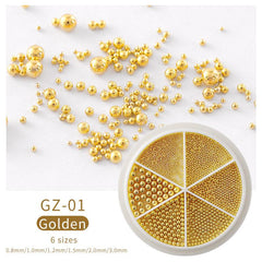 Stainless Steel Mini Balls Nails Art Decorations Nail Caviar Beads Studs