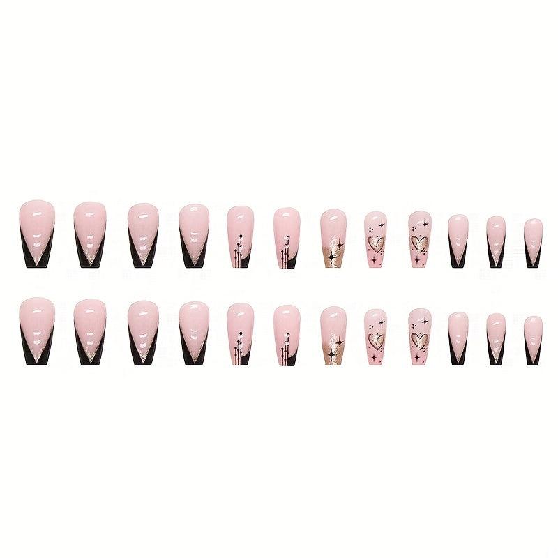 Medium Ballet French Nail Burst Powder - Y2K Summer Wear