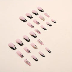 Medium Ballet French Nail Burst Powder - Y2K Summer Wear
