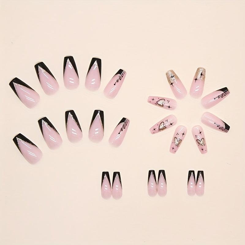 Medium Ballet French Nail Burst Powder - Y2K Summer Wear