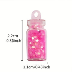 DIY Nail Art Charms Kit with Rhinestones, Sequins, and Glitter Powder