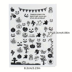 Halloween Nail Art Stickers Decals Luminous Glow In Dark