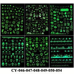 Halloween Nail Art Stickers Decals Luminous Glow In Dark