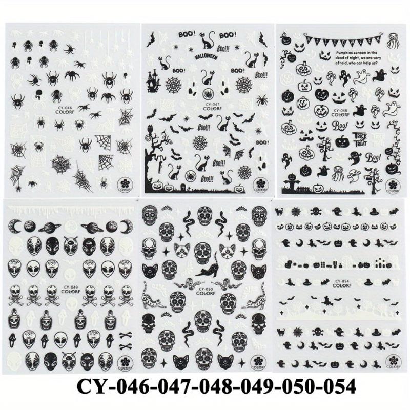 Halloween Nail Art Stickers Decals Luminous Glow In Dark