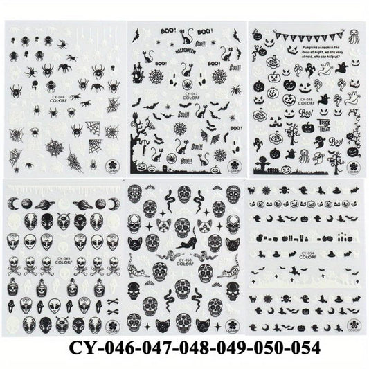 Halloween Nail Art Stickers Decals Luminous Glow In Dark