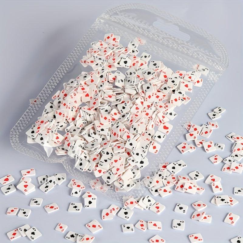 3D Heart Spades Poker Clay Nail Art Decorations