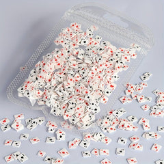 3D Heart Spades Poker Clay Nail Art Decorations