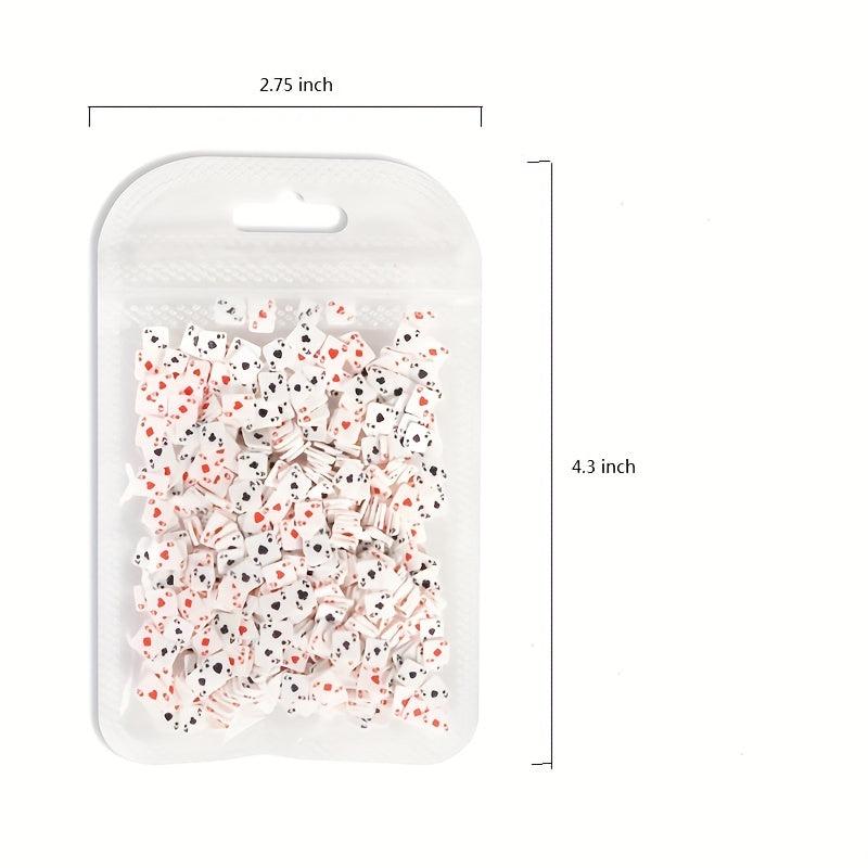 3D Heart Spades Poker Clay Nail Art Decorations