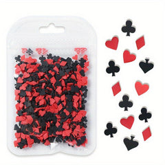 3D Heart Spades Poker Clay Nail Art Decorations