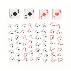 3D Heart Spades Poker Clay Nail Art Decorations