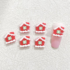 10 Pcs Christmas Nail Art Ornaments Snowman Bear Decor