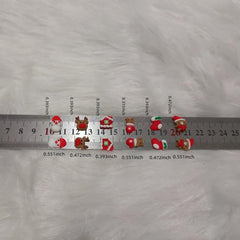 10 Pcs Christmas Nail Art Ornaments Snowman Bear Decor