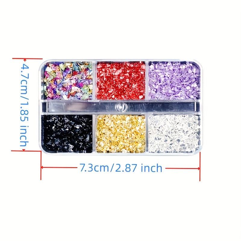 Crushed Glass Glitter for Resin Art Nail Arts DIY Crafts
