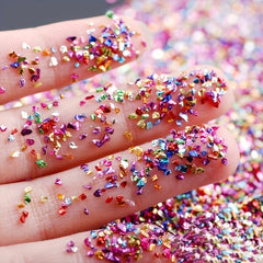 Crushed Glass Glitter for Resin Art Nail Arts DIY Crafts
