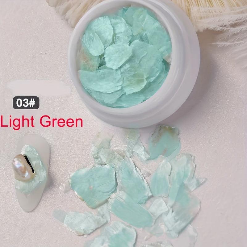 3D Shining Flakes Nail Stickers Irregular Shell Sequins for Acrylic Nails