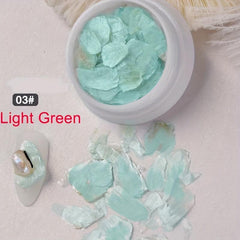 3D Shining Flakes Nail Stickers Irregular Shell Sequins for Acrylic Nails
