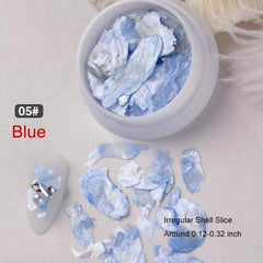 3D Shining Flakes Nail Stickers Irregular Shell Sequins for Acrylic Nails