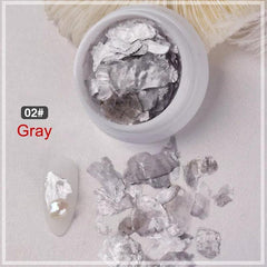3D Shining Flakes Nail Stickers Irregular Shell Sequins for Acrylic Nails