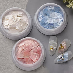 3D Shining Flakes Nail Stickers Irregular Shell Sequins for Acrylic Nails