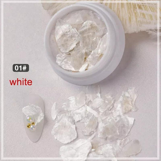 3D Shining Flakes Nail Stickers Irregular Shell Sequins for Acrylic Nails