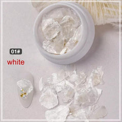 3D Shining Flakes Nail Stickers Irregular Shell Sequins for Acrylic Nails