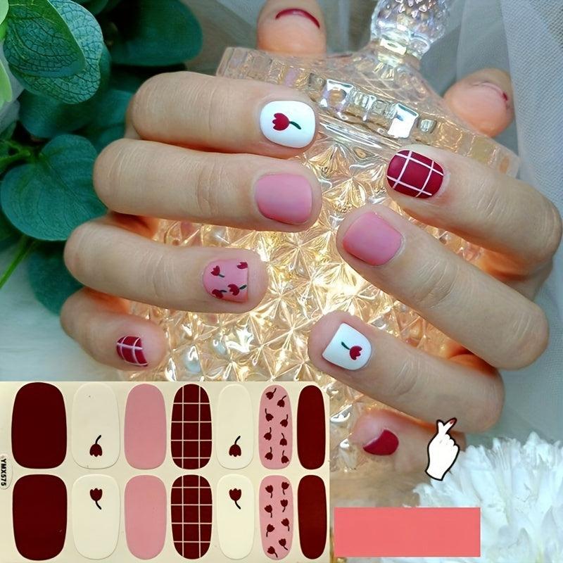 Colorful Self Adhesive Nail Art Decal Strips - Instantly Brighten Your Manicure