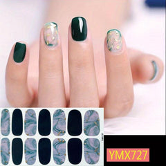 Golden Foil Nail Art Stickers Marble Nail Art Decals