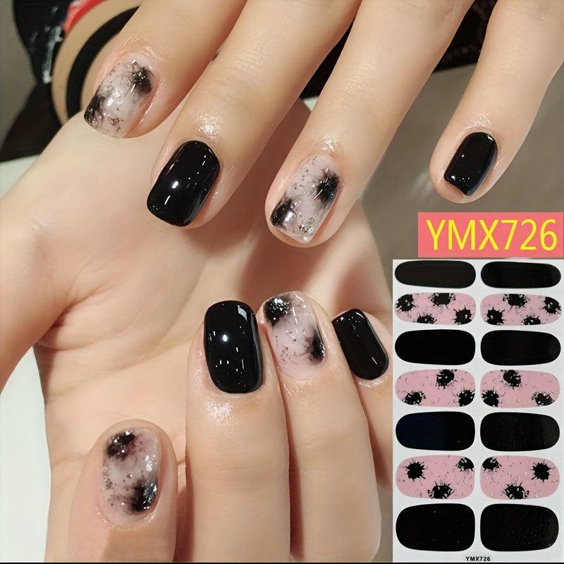 Golden Foil Nail Art Stickers Marble Nail Art Decals