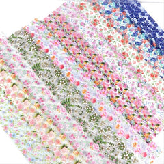 10 Sheets Nail Decals Transfer Foil Retro Floral Flower Nail Sticker