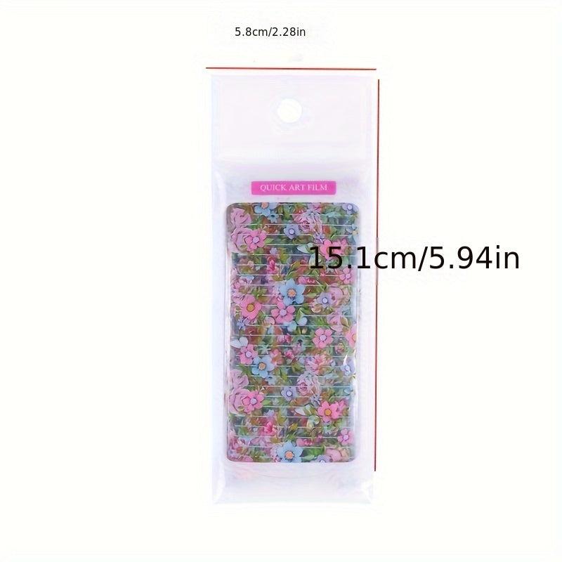 10 Sheets Nail Decals Transfer Foil Retro Floral Flower Nail Sticker