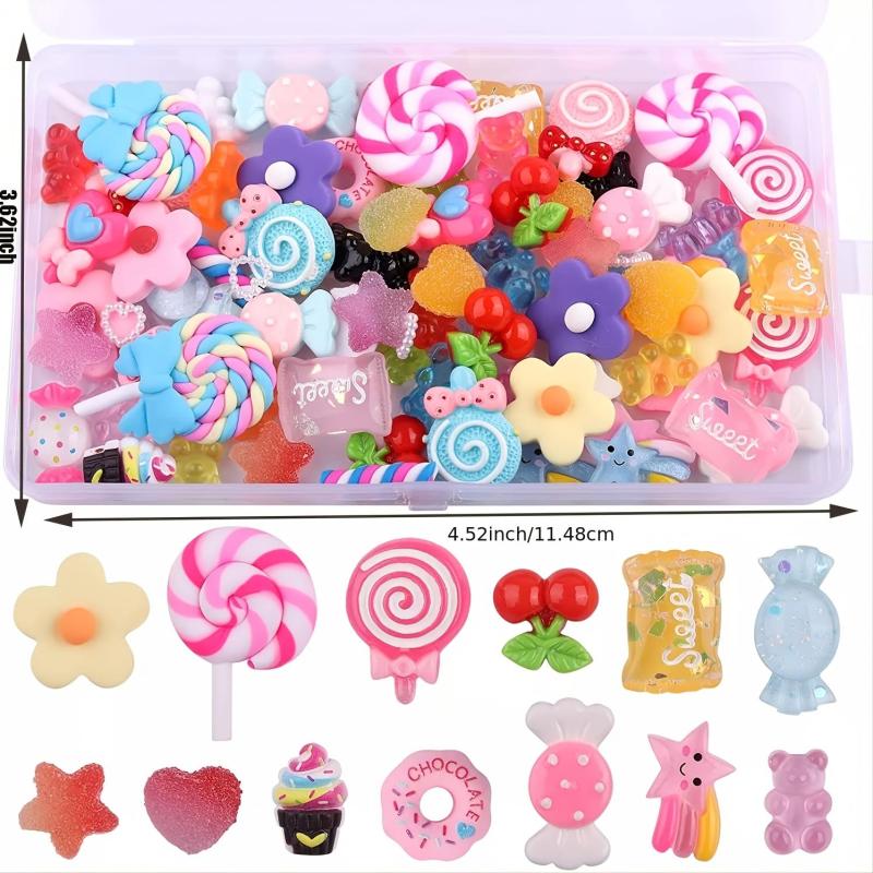 Candy Charms for Slime and Nails - Fruits and Sweets Resin Cabochons