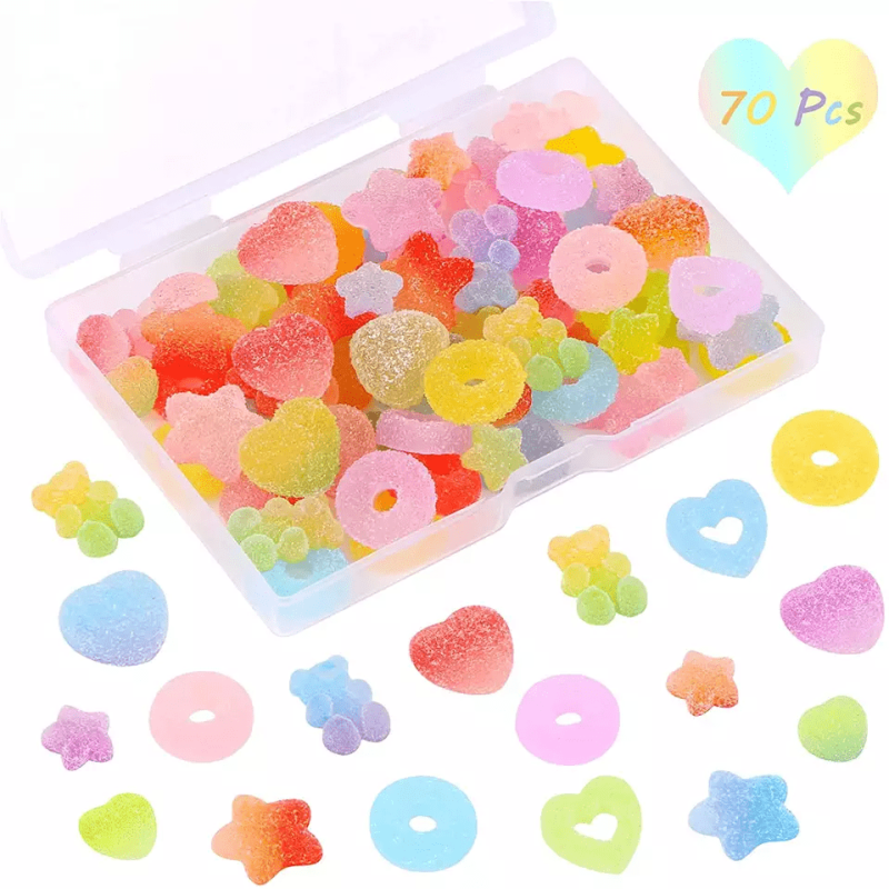 Candy Charms for Slime and Nails - Fruits and Sweets Resin Cabochons