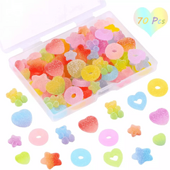 Candy Charms for Slime and Nails - Fruits and Sweets Resin Cabochons