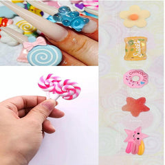 Candy Charms for Slime and Nails - Fruits and Sweets Resin Cabochons