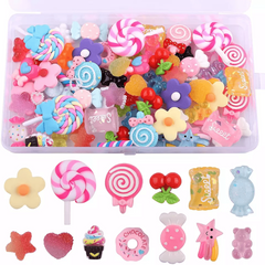 Candy Charms for Slime and Nails - Fruits and Sweets Resin Cabochons