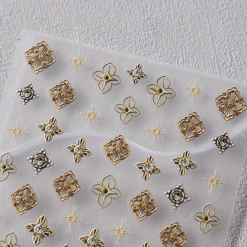 Bohemian Style Nail Art Stickers Royal Wealth Pattern Nail Decals