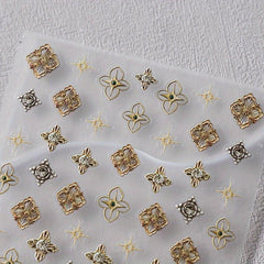 Bohemian Style Nail Art Stickers Royal Wealth Pattern Nail Decals