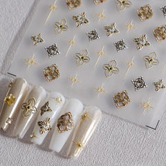 Bohemian Style Nail Art Stickers Royal Wealth Pattern Nail Decals
