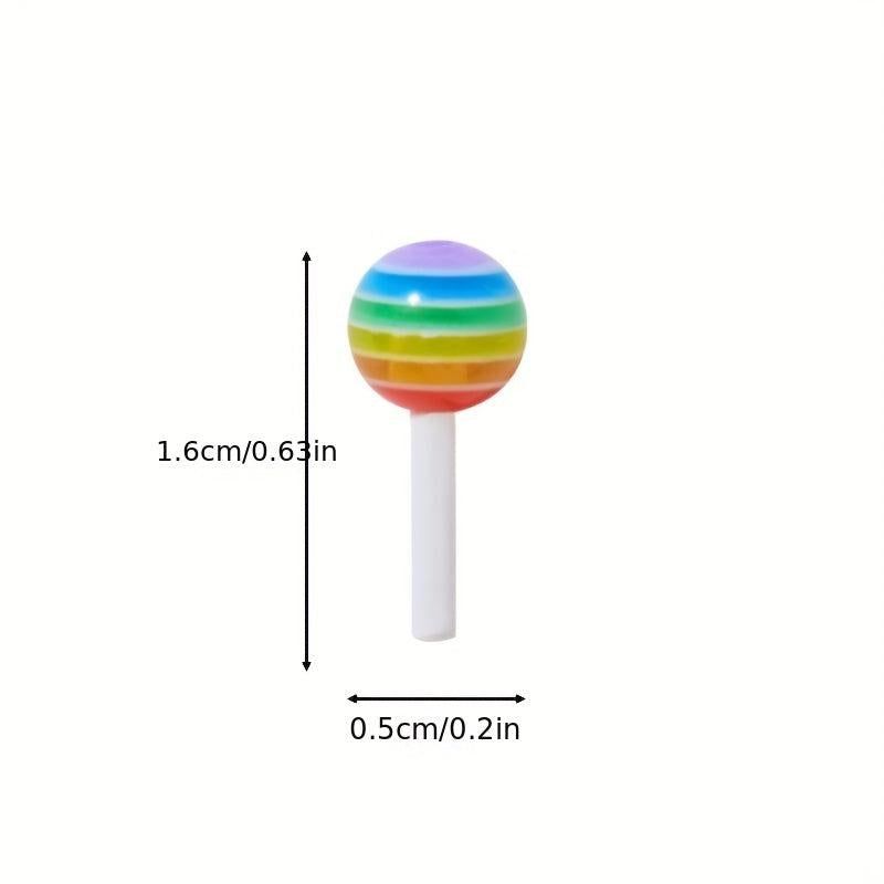 20 pcs 3D Acrylic Lollipop Nail Charms for Nail Art