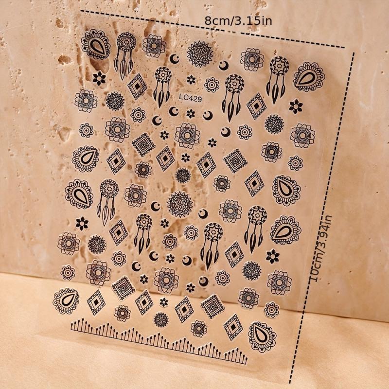 5D Embossed Nail Art Stickers Decals - DIY Manicure Decoration