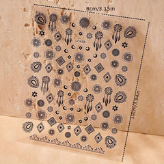 5D Embossed Nail Art Stickers Decals - DIY Manicure Decoration