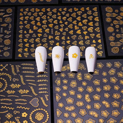 5D Embossed Nail Art Stickers Decals - DIY Manicure Decoration