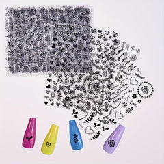 5D Embossed Nail Art Stickers Decals - DIY Manicure Decoration