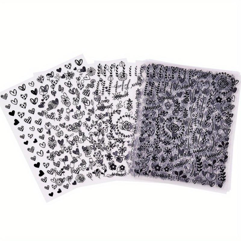5D Embossed Nail Art Stickers Decals - DIY Manicure Decoration