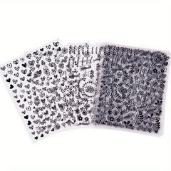 5D Embossed Nail Art Stickers Decals - DIY Manicure Decoration