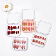Portable Nail Art Box Storage Case Pink and Clear