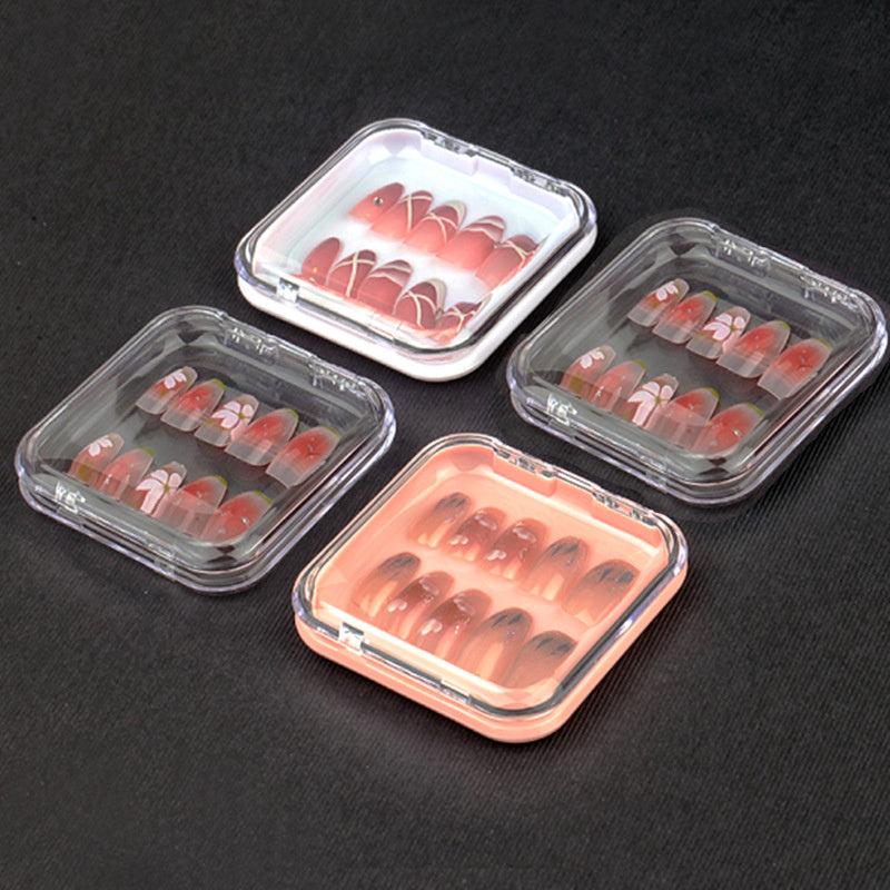 Portable Nail Art Box Storage Case Pink and Clear