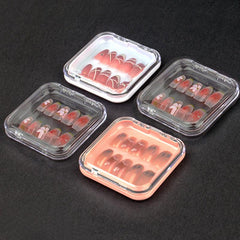 Portable Nail Art Box Storage Case Pink and Clear